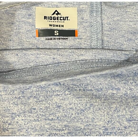 Ridgecut Women's Long Sleeve Pocket Work Tee Blue Heather Small - Picture 3 of 6